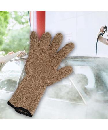 Dishwashing Gloves Knitted Inner Frosting Gloves Super Soft Superfine Fiber Car Washing Gloves Washing Bowls Gloves Tools 1 - Buy Online on GoSupps.com