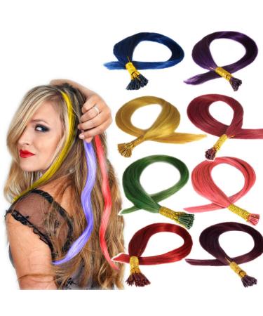 Shop Colorful Remy Real Hair Extensions - 50x 0.5g Orange High-Tip Strands | Remyhaar.eu - Buy Online on GoSupps.com