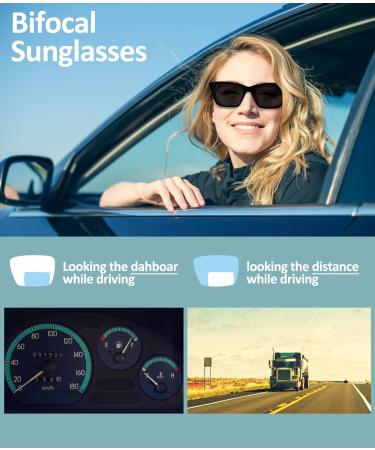 Shop Trendy Oversized Bifocal Sunglasses for Women | Cat Eye Design Polarized Blue Light Frame - Buy Online on GoSupps.com
