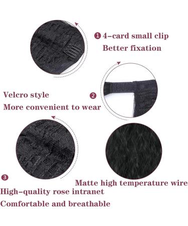 Ponytail Extensions Long Wavy Curly Ponytail Extension 22 Inch Corn Wave Wrap Around Pony Tail Clip in Natural Soft Synthetic Ponytail Hairpiece for Women Daily Use for Women (Color : 613 Size : 55 55CM 613 - Buy Online on GoSupps.com