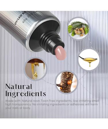 Aokitec 60ml Nail Extension Gel - UV Polish for Salon DIY | Thin Naked Acrylic False Nail Assembly Gel - Buy Online on GoSupps.com