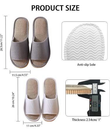 8 Pairs Disposable Open Toe Slippers for Guests - Comfortable & Washable - Multi-Color Casual Spa Slippers for House, Hotel, and Travel - Universal Size - (4 Medium + 4 Large Size, 4 Colors) - Buy Online on GoSupps.com