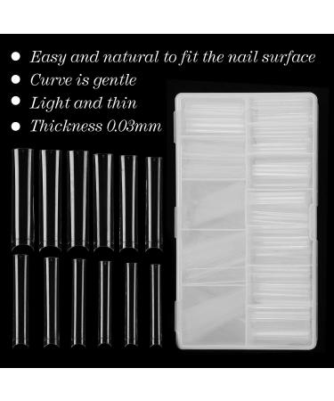 No C Curve 3XL Square Nail Tips-Clear Acrylic Nails | SITELENABY 360 pcs Half Cover False Nails - French ABS Nail Art Tips - Buy Online on GoSupps.com