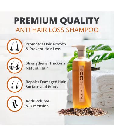 8+ Anti Hair Loss Shampoo with Matsutake Stem Cell Extract - 480ml | Hair Thickening for Thinning & Loss - All Hair Types - Buy Online on GoSupps.com