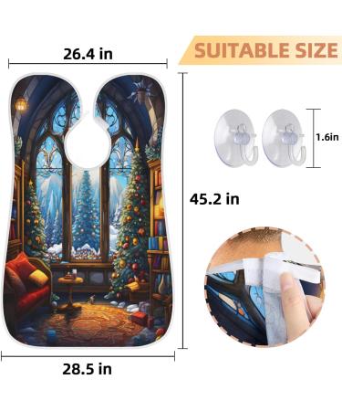 Landscape Beard Bib Apron - Best Beard Hair Catcher for Men | Perfect Father's Day & Christmas Gift with 2 Suction Cups - Buy Online on GoSupps.com