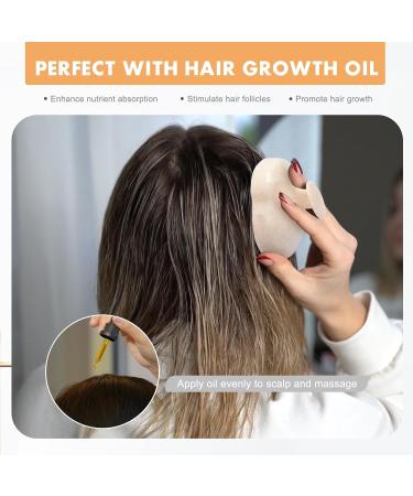 FREATECCH CHARD Massage Brush Silicone Shampoo Brush for Hair Washing Head Massage & Dandruff Removal Beige Wheat Straw Handle for Hair Growth - Buy Online on GoSupps.com