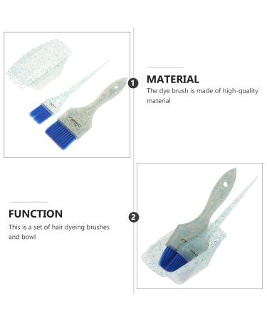 Solustrious Hair Dye Brush & Bowl Set - Professional Hair Coloring Brushes Kit for Salon & Home Use - Blue - Buy Online on GoSupps.com