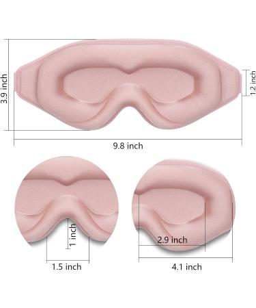 Buy 3D Sleep Mask - 100% Light Blocking Eye Mask with Adjustable Strap - Memory Foam Night Blindfold for Women - Pink Color - Buy Online on GoSupps.com