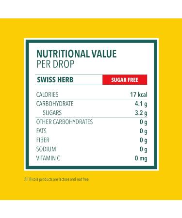 Ricola Sugar Free Swiss Herb Cough Suppressant Drops - 19ct Bag | Herbal Throat Lozenges - Buy Online on GoSupps.com