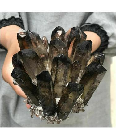 Crystal Rough Natural Crystal Rough Beautiful Natural Black Smoky Quartz Crystal Cluster Home Office Aquarium Decoration (Size : 800-900g) - Buy Online on GoSupps.com