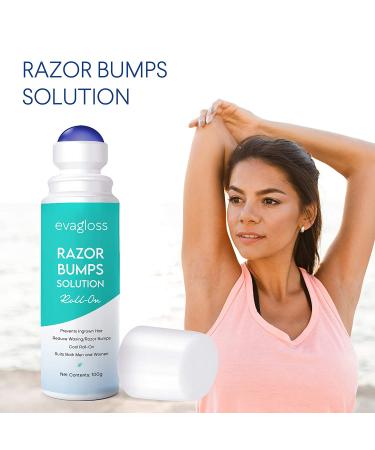 Evagloss Razor Bumps Solution - After-Shave Repair Serum for Ingrown Hairs & Dark Spot Correction | Skin Lightening Roll-On for Men & Women (100g) - Buy Online on GoSupps.com