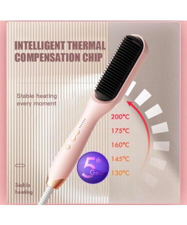 Revolubrush Pro Hair Straightener Brush | 5 Temp Settings | Fast 20s Heating | Built-in Comb for Smooth Styling - Buy Online on GoSupps.com