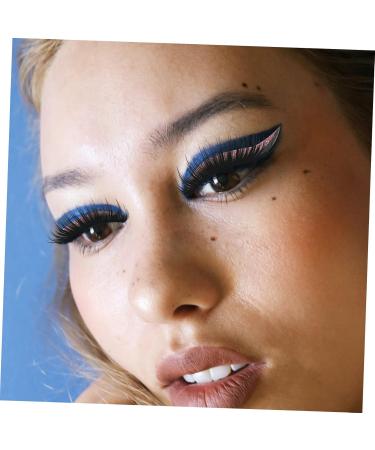 BIUDECO 12 Pairs Plastic 3d Stickers Eyeliner Strip Sticker Colorful Eyeliner Pink Puffy Stickers - Buy Online on GoSupps.com