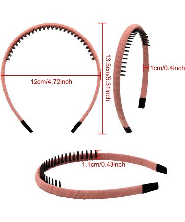 Duufin 8 Pieces Teeth Comb Headband Set - Non-slip Hairbands for Women and Girls in 8 Vibrant Colors - Buy Online on GoSupps.com