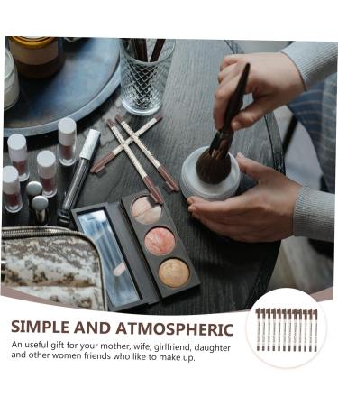 VINTORKY 12pcs Plastic Coffee Eyebrow Pencil with Brush Wood Makeup Tool Pencils Eyebrow Makeup Pen - Buy Online on GoSupps.com
