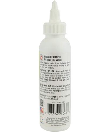 Miracle Care Natural Ear Wash for Cats - 4 oz | Gentle Ear Cleaner for Felines - Buy Online on GoSupps.com