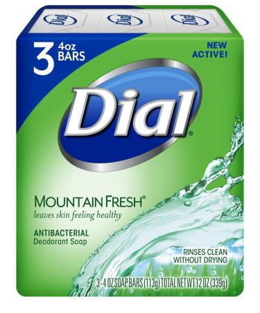 Dial Antibacterial Deodorant Soap  Mountain Fresh  4 Ounce  9 Bars - Buy Online on GoSupps.com