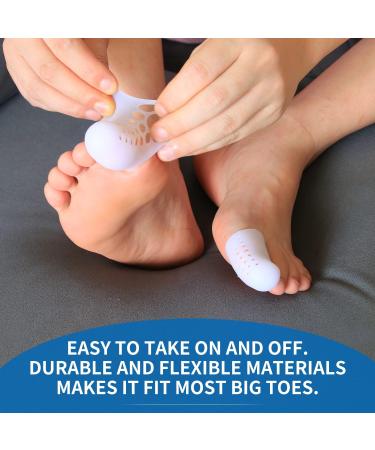 Niupiour Gel Big Toe Protectors - 14 Pack of Breathable Silicone Toe Caps for Calluses, Blisters, and Ingrown Toenails - Pain Relief and Protection for Big Toe - Buy Online on GoSupps.com
