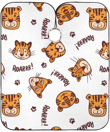 Waterproof Barber Cape - Funny Tiger & Cheetah Haircut Bib for Men & Women | Stylish Hair Cutting Cape for Professional & Home Use - Buy Online on GoSupps.com