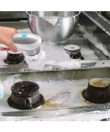 Electric spinn Scrubber Cordless spinn Cleaner Rechargeable Electric spinn Scrubber Replaceable Drill Brush Heads with 3 Brush Head Options Electric Power Scrubber for Kitchen Bathroom Car Tile Grey - Buy Online on GoSupps.com