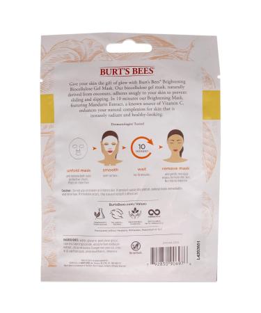 Burt's Bees Brightening Biocellulose Gel Face Mask - Mandarin | Hydrating & Revitalizing Skincare - International Shipping - Buy Online on GoSupps.com