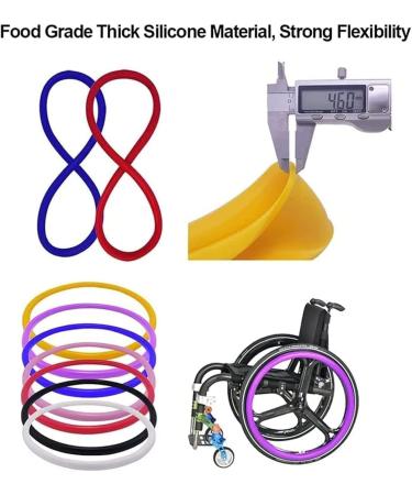 Silicone Wheelchair Push Rim Covers Wheelchair Rear Wheel Cover Non-Slip Wear-Resistant Hand Push Cover for Improve Grip and Traction Wheelchair Accessories Green (Color : Red Size : 24inch) 24inch Red - Buy Online on GoSupps.com