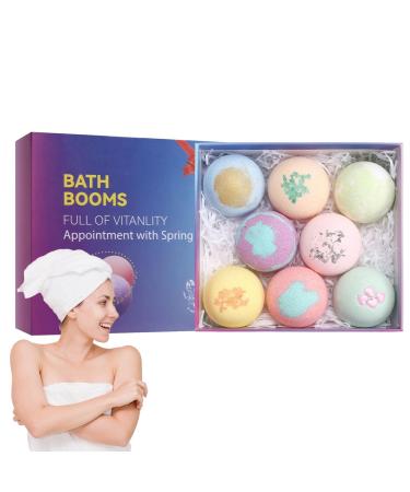 Aromatherapy Shower Bombs | Spa Bombs Set | Handmade Shower Bombs Spa Bombs Natural Sea Salt Shower Bombs Fragrant Bubble Bath Bomb Shower Bombs for Bubble Spa