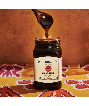 Dukkan Foods Black Molasses 12.3 oz | Unsulfured, Sweet & GMO-Free Vegan Syrup - Buy Online on GoSupps.com