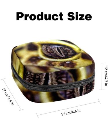 Menstruation Pad Bag with Zipper | Stylish Women's Tampon & Napkin Bag | Reptile Gecko Lizard Design for Women & Girls - Buy Online on GoSupps.com