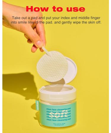 Vegan Dual-Sided Clean Face Cleansing Pads - 60 Soft Natural Pads for Double Cleansing & Makeup Removal - Hypoallergenic Exfoliation - Buy Online on GoSupps.com