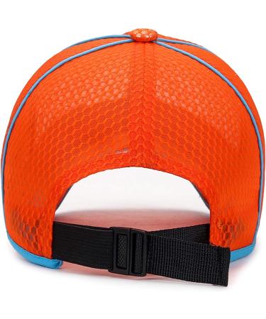 Aivtalk Kids Mesh Baseball Cap - UV Protection Summer Hat for Boys & Girls - Orange Outdoor Sport Sun Hat - Buy Online on GoSupps.com