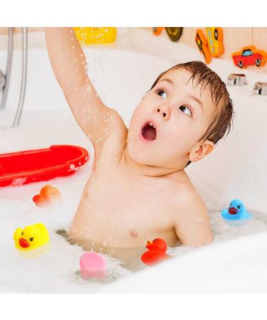 Derayee 50 Colorful Mini Bathing Ducks - Squeaky Bath Toy Set for Kids - Perfect for Showers & Birthday Parties - Buy Online on GoSupps.com