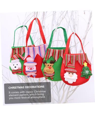 KOMBIUDA Santa Pants Treat Bags 3pcs Christmas Bag Candy Bags Goodie Bag Christmas Candy Bag Cloth Bags Holiday Bag - Buy Online on GoSupps.com