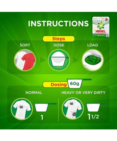Buy Ariel Matic Front Load Detergent Washing Powder 3 kg | Fast International Shipping | Best Quality Laundry Detergent - Buy Online on GoSupps.com