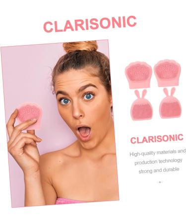 FOMIYES 28 Pcs Rabbit Ears Facial Brush Facial Cleansing Brush Handheld Massagers Hand Held Massager Portable Massager Face Cleaning Brush Silica Gel Miss Household Massage Brush Light Pinkx7pcs 7.5x7.5cmx7pcs - Buy Online on GoSupps.com