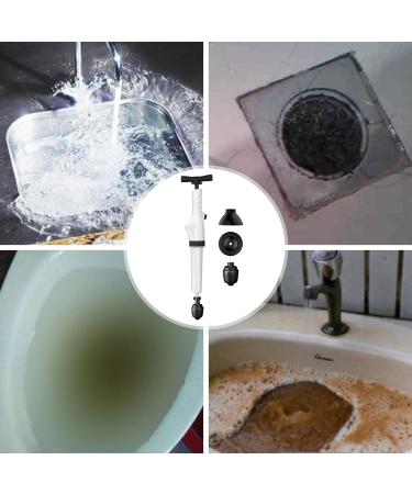 Toilet Dredger - Toilet Clog Remover - Clog Remover with 3 Tips High Pressure for Kitchens Bathrooms Drains Bathtubs Upgraded Version - 3 Heads as Standard Charge and - Buy Online on GoSupps.com