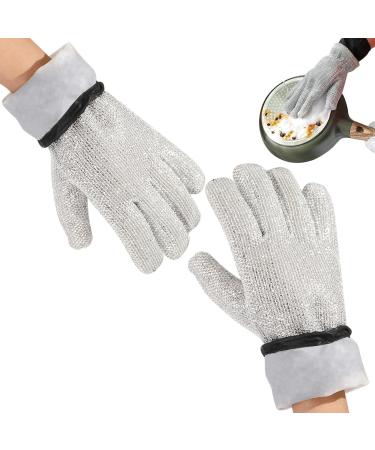 Dishwashing Gloves Wire Dishwash Glove Reusable Dishwashing Cleaning Gloves for Household Kitchen