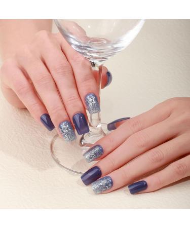 JMEOWIO Dark Blue Nail Foil Glitter - Self-Adhesive Gel Nail Stickers for Stunning Nail Designs | International Shipping - Buy Online on GoSupps.com