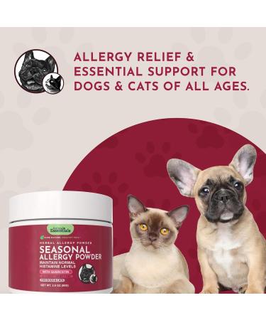 Animal Essentials Seasonal Allergy Powder + Quercetin - Dog & Pet Allergy Relief, Itch Support for Skin & Coat, Helps Maintain Normal Histamine Levels, Natural Support for Allergies - 2.8 oz - Buy Online on GoSupps.com