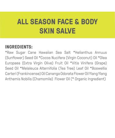 Raw Elements All Season Face + Body Skin Salve - Travel Size 1.8 oz | Heal & Rejuvenate with Shea Butter Hemp & Chamomile - International Shipping Available - Buy Online on GoSupps.com