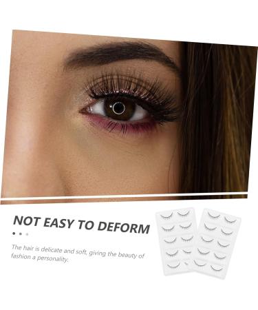 FRCOLOR 10pairs Fake Eyelashes Makeup No Glue Eyelashes Strip Lashes Women Eyelashes Creative Eyelashes Strip Eyelashes Reusable Black Eyelash Decorate High-grade Fiber Cross - Buy Online on GoSupps.com