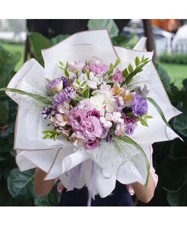 Joojus Double Sided Gold Edge Waterproof Flower Wrapping Paper - 15 Sheets, 5 Colors - Perfect for Gift Packaging, Florist Bouquets, DIY Crafts, Wedding - 22.8X22.8 inch - Buy Online on GoSupps.com