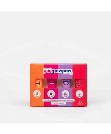 Pure Paw Paw Ointment Pure Paw Paw Original All Purpose Australian Ointment Set Soothes and Soothes All Skin Types and Makeup Strawberry Cherry Mango Blackcurrant Quad Pack 15g - Buy Online on GoSupps.com