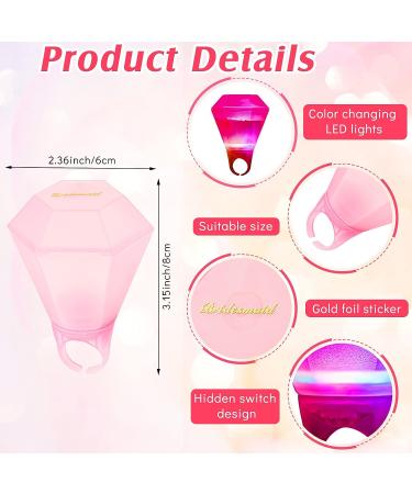 Wedding Ring Shot Glass Set with LED Lights and Gold Vinyl Stickers - 8 Pcs Wedding Party Supplies - Buy Online on GoSupps.com