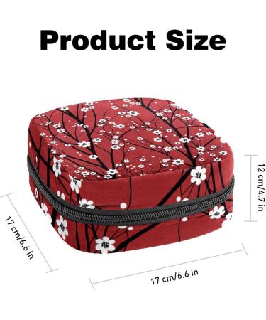 Anna Cowper Wintersweet Red Sanitary Napkin Storage Bag | Menstrual Cup Pouch | Nursing Pad Holder | Portable Period Bag 1Pcs Multi-colored - Buy Online on GoSupps.com