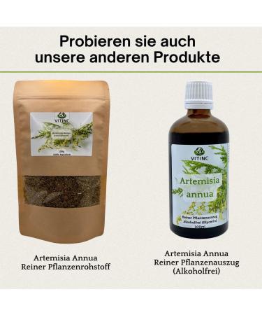 Artemisia Annua Pure Plant Extract 100ml | Annual Mugwort 40% Vol | VITINC - Shop Internationally - Buy Online on GoSupps.com