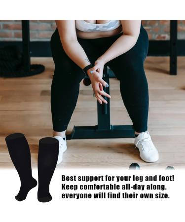 FEOYA Compression Stockings | Medical Thrombosis Socks for Men & Women | Open Lace Calves | Plantar Fasciitis & Heel Spur Support | Sizes M-7XL - Black - Buy Online on GoSupps.com