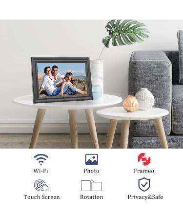FRAMEO 10.1 Inch WiFi Digital Picture Frame | 16GB Storage | Auto-Rotate IPS Touch Screen | Easy Setup | Share Photos & Videos via Free App - Buy Online on GoSupps.com