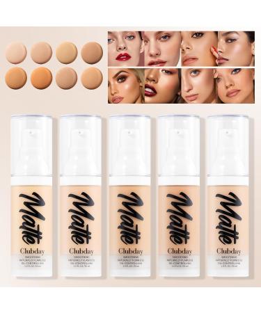 INTEROOKIE Matte Foundation 8-Color Concealer Long-Lasting and Waterproof Makeup Perfect for Acne Control (3) - Buy Online on GoSupps.com