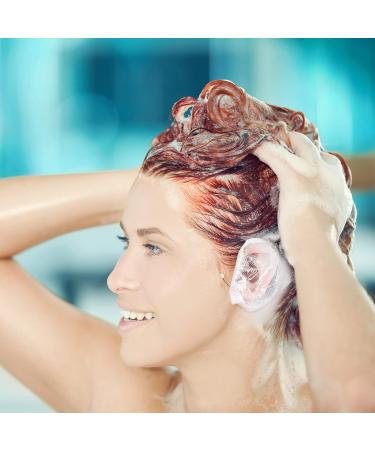 200Pcs Clear Disposable Ear Protectors - Elastic Caps for Hair Dye, Shower, Bathing - Buy Online on GoSupps.com